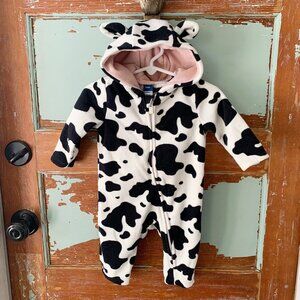 Old Navy Cow Fleece Jumpsuit / Costume • 3-6 Months